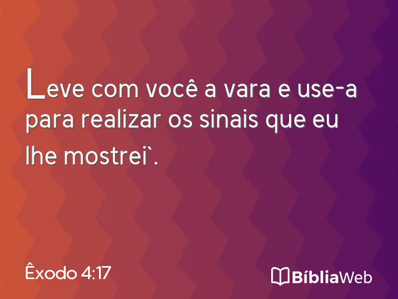 Êxodo 4:17 em imagem para compartilhar