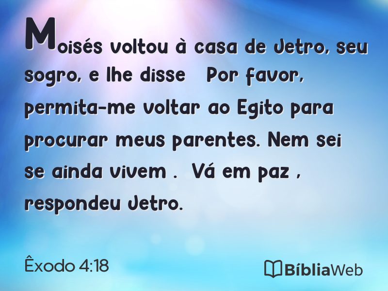 Êxodo 4:18 em imagem para compartilhar