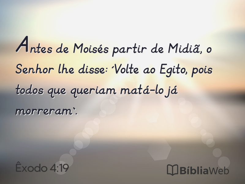 Êxodo 4:19 em imagem para compartilhar