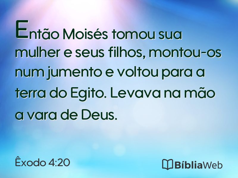 Êxodo 4:20 em imagem para compartilhar