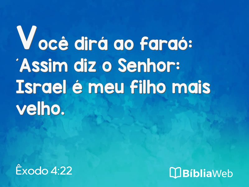 Êxodo 4:22 em imagem para compartilhar