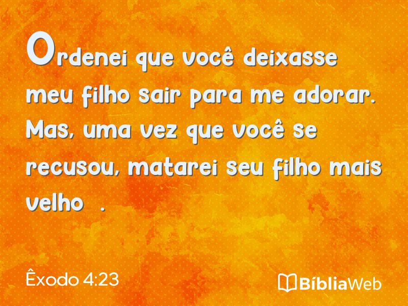 Êxodo 4:23 em imagem para compartilhar