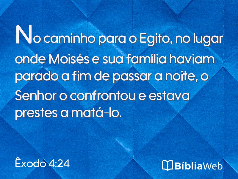 Êxodo 4:24 em imagem para compartilhar