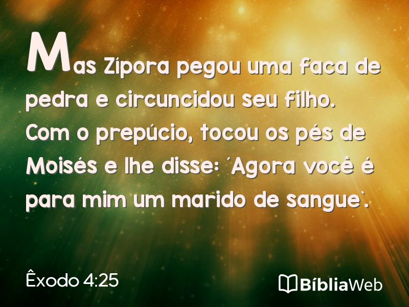 Êxodo 4:25 em imagem para compartilhar