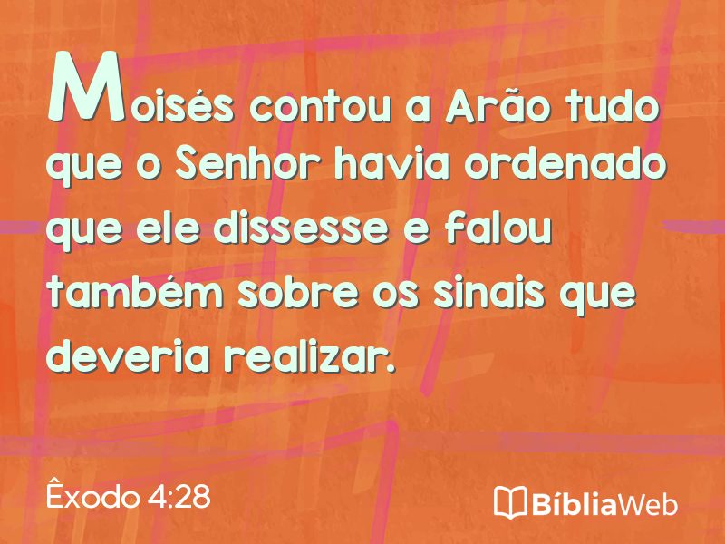 Êxodo 4:28 em imagem para compartilhar