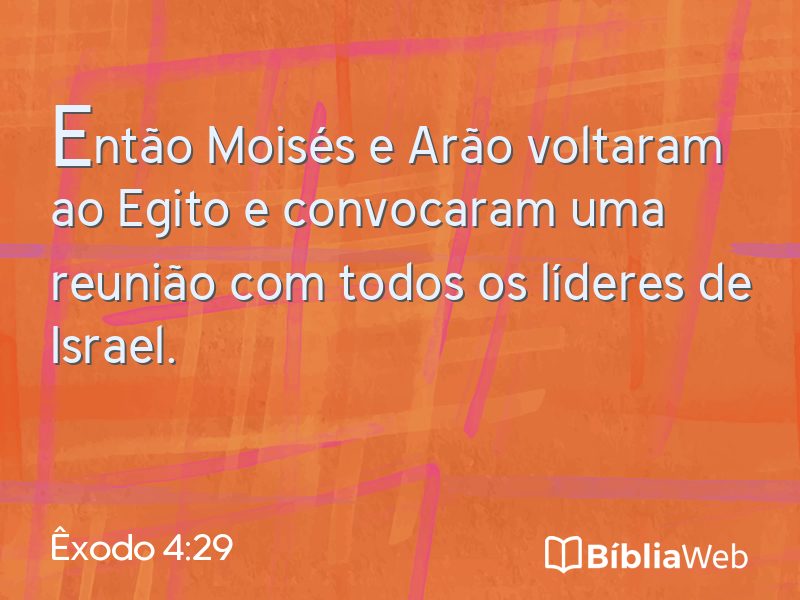Êxodo 4:29 em imagem para compartilhar