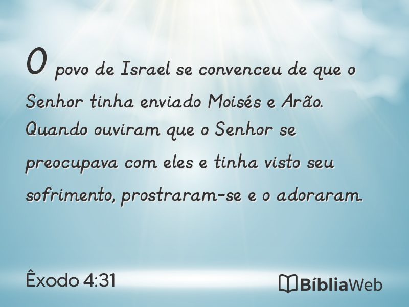 Êxodo 4:31 em imagem para compartilhar