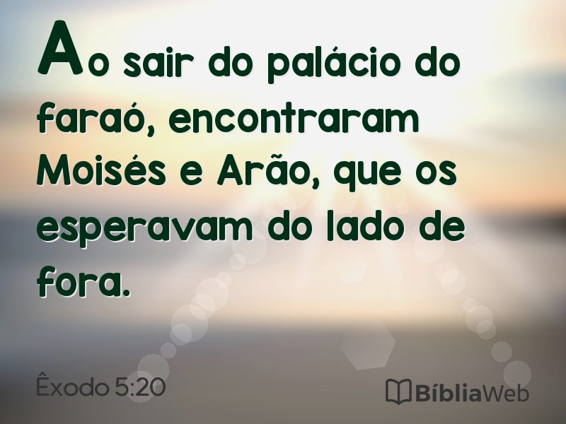 Êxodo 5:20 em imagem para compartilhar