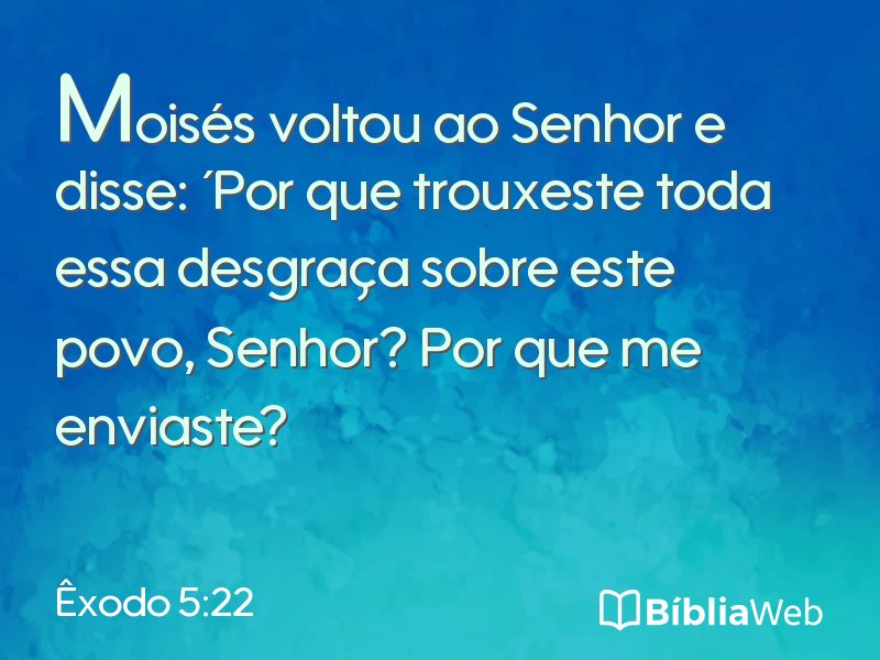 Êxodo 5:22 em imagem para compartilhar