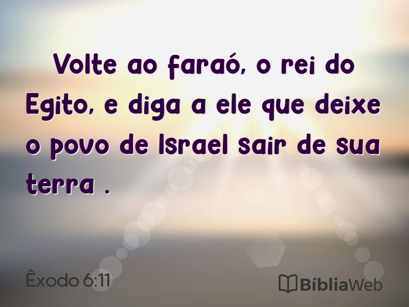 Êxodo 6:11 em imagem para compartilhar