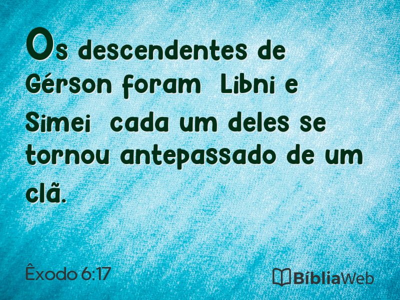 Êxodo 6:17 em imagem para compartilhar