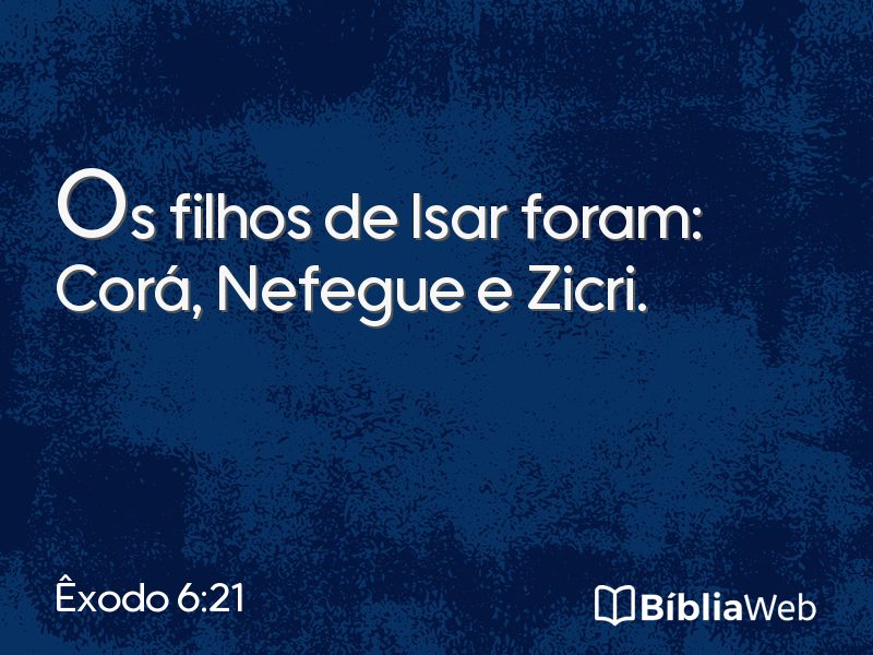 Êxodo 6:21 em imagem para compartilhar