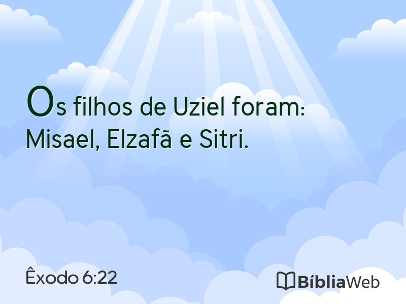 Êxodo 6:22 em imagem para compartilhar