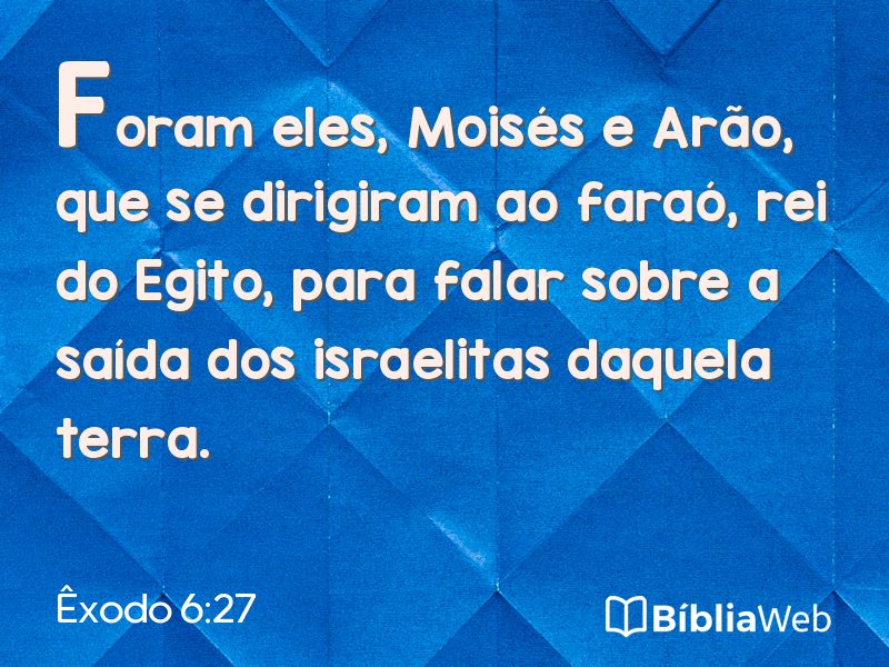 Êxodo 6:27 em imagem para compartilhar