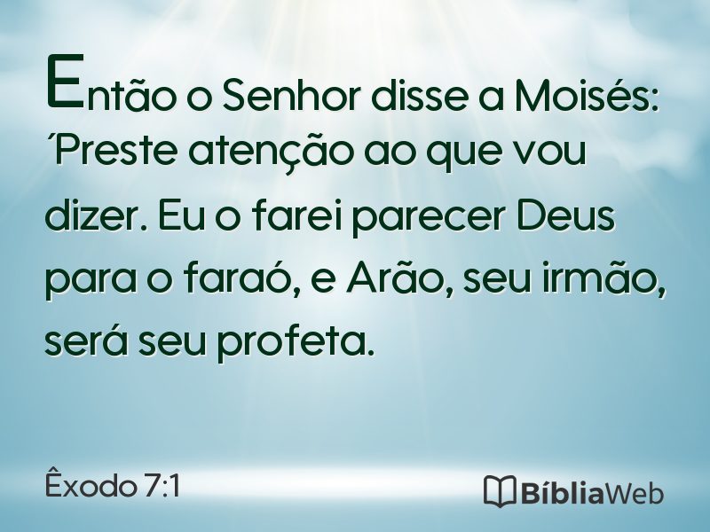 Êxodo 7:1 em imagem para compartilhar