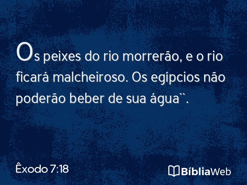 Êxodo 7:18 em imagem para compartilhar