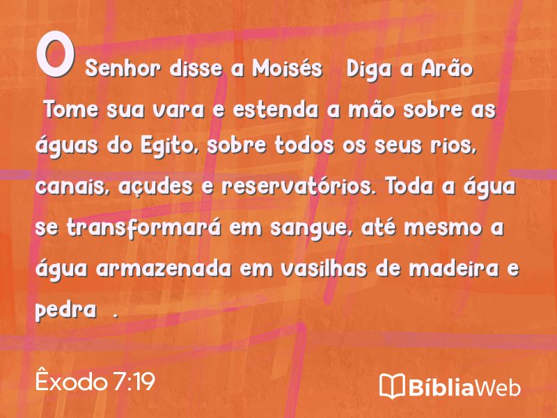 Êxodo 7:19 em imagem para compartilhar