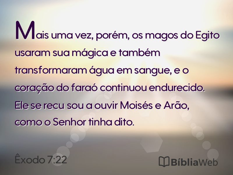 Êxodo 7:22 em imagem para compartilhar