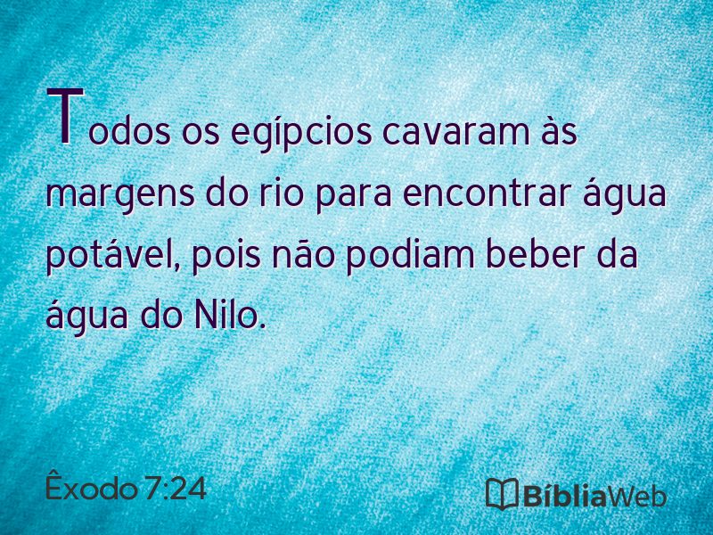 Êxodo 7:24 em imagem para compartilhar