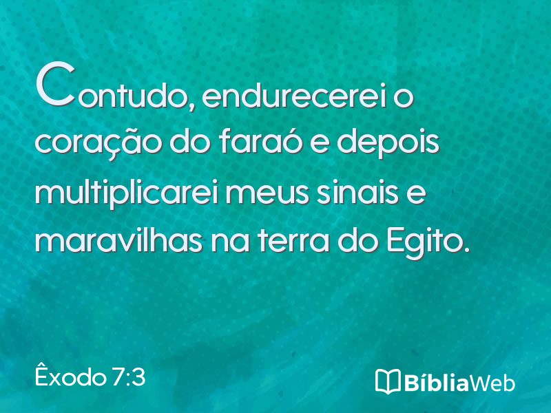 Êxodo 7:3 em imagem para compartilhar