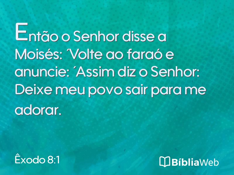 Êxodo 8:1 em imagem para compartilhar