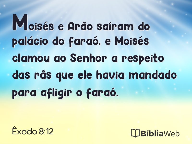 Êxodo 8:12 em imagem para compartilhar