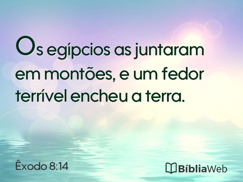 Êxodo 8:14 em imagem para compartilhar