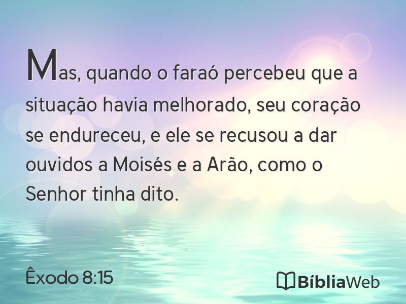Êxodo 8:15 em imagem para compartilhar