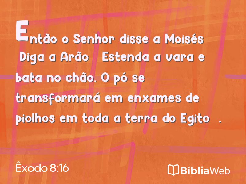 Êxodo 8:16 em imagem para compartilhar