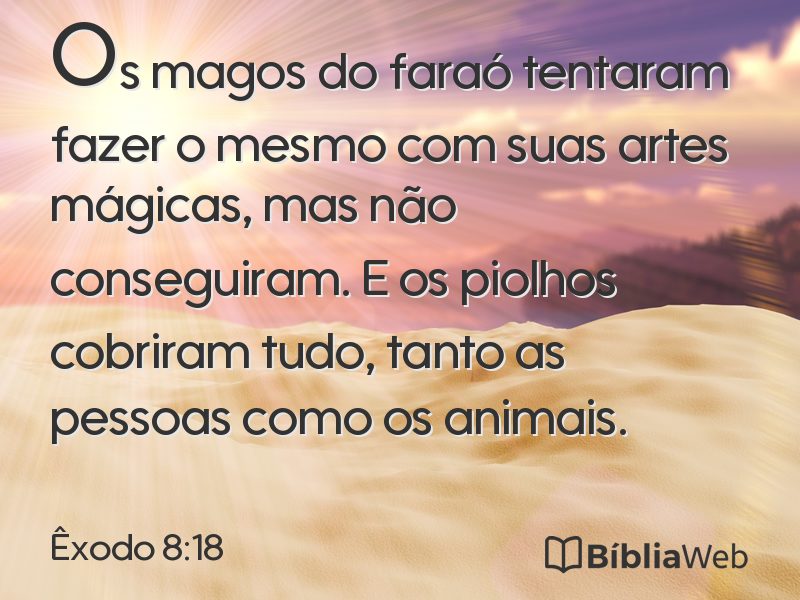 Êxodo 8:18 em imagem para compartilhar