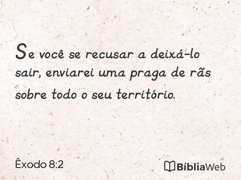 Êxodo 8:2 em imagem para compartilhar