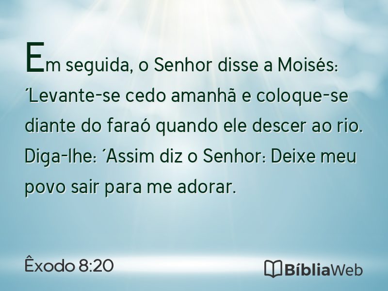 Êxodo 8:20 em imagem para compartilhar