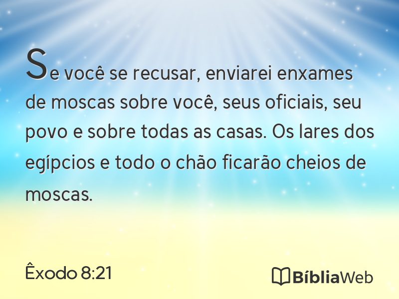 Êxodo 8:21 em imagem para compartilhar