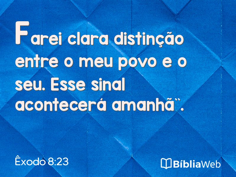 Êxodo 8:23 em imagem para compartilhar