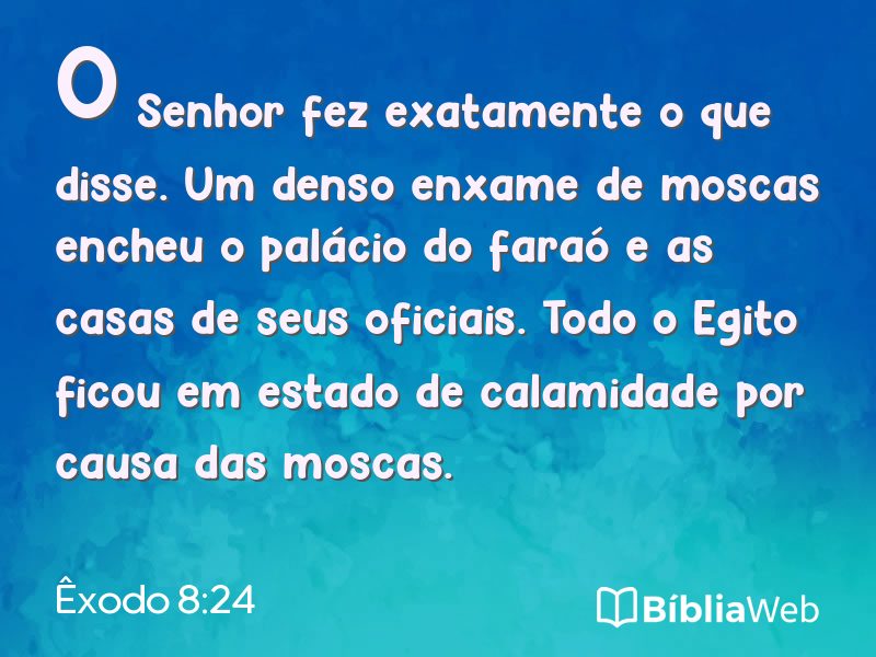 Êxodo 8:24 em imagem para compartilhar