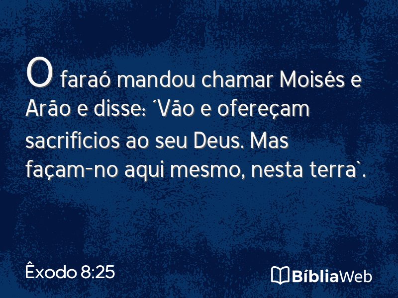 Êxodo 8:25 em imagem para compartilhar