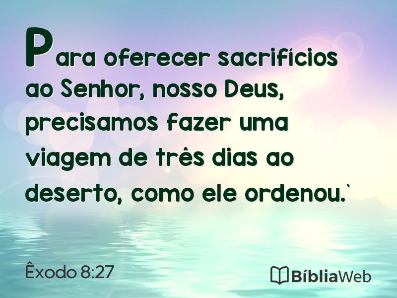 Êxodo 8:27 em imagem para compartilhar