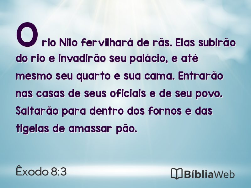 Êxodo 8:3 em imagem para compartilhar