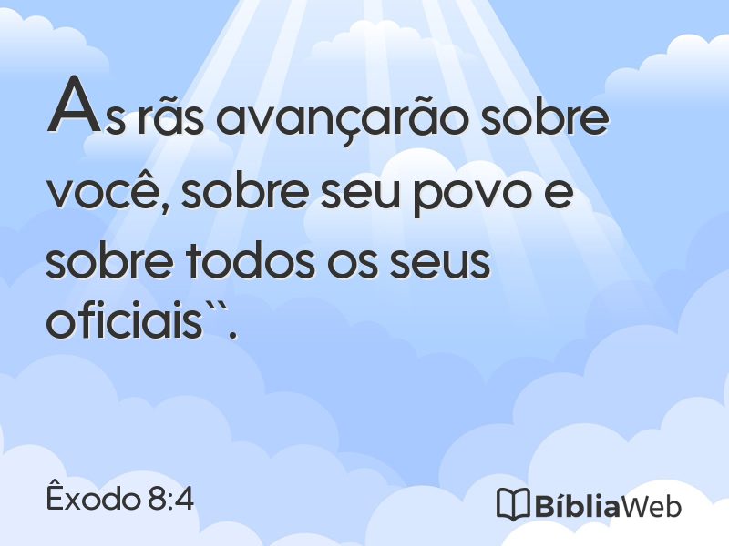 Êxodo 8:4 em imagem para compartilhar