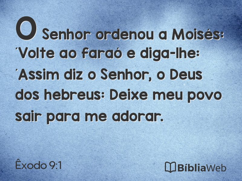 Êxodo 9:1 em imagem para compartilhar