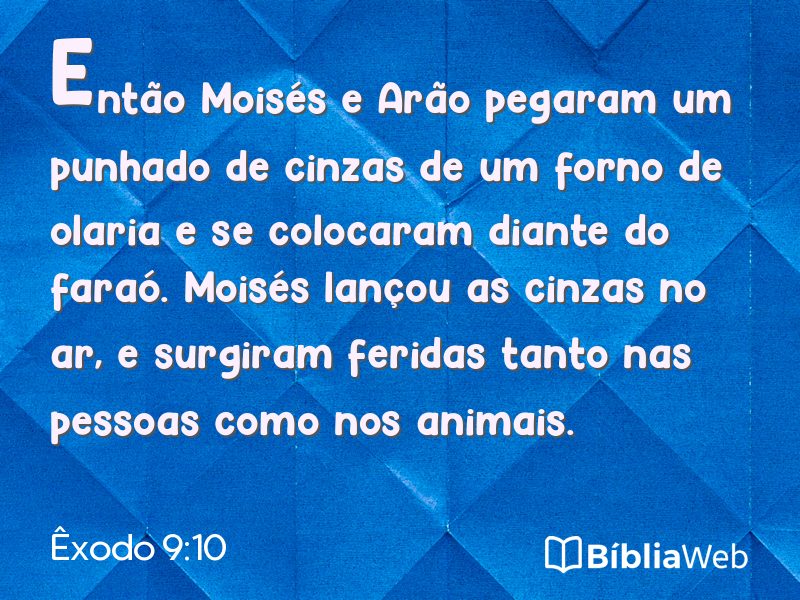 Êxodo 9:10 em imagem para compartilhar