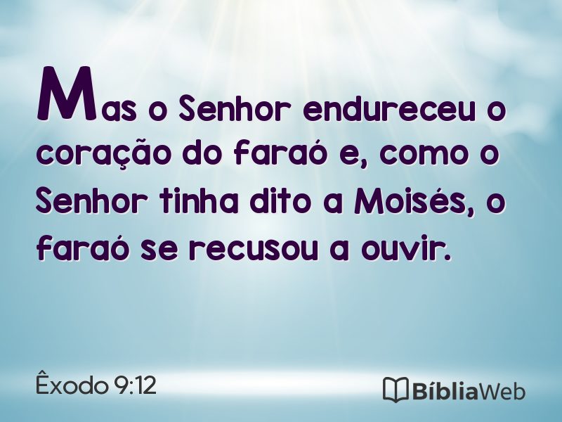 Êxodo 9:12 em imagem para compartilhar
