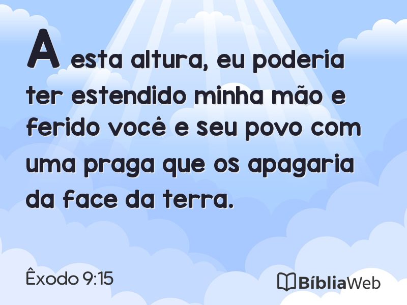 Êxodo 9:15 em imagem para compartilhar