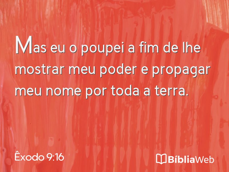 Êxodo 9:16 em imagem para compartilhar