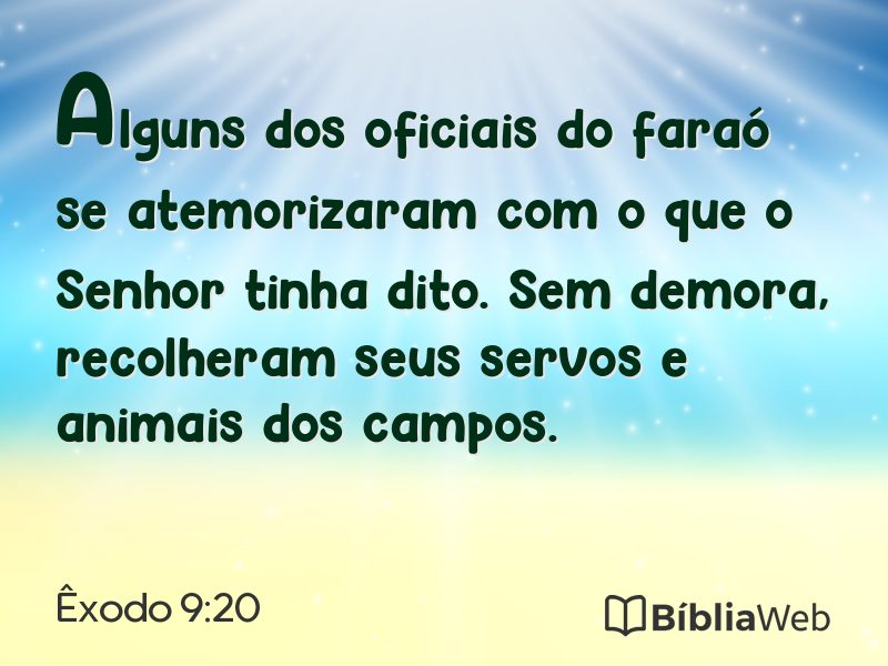 Êxodo 9:20 em imagem para compartilhar