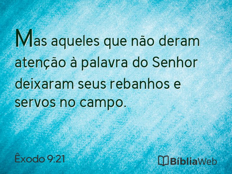 Êxodo 9:21 em imagem para compartilhar