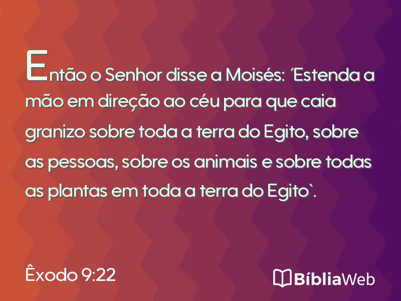 Êxodo 9:22 em imagem para compartilhar