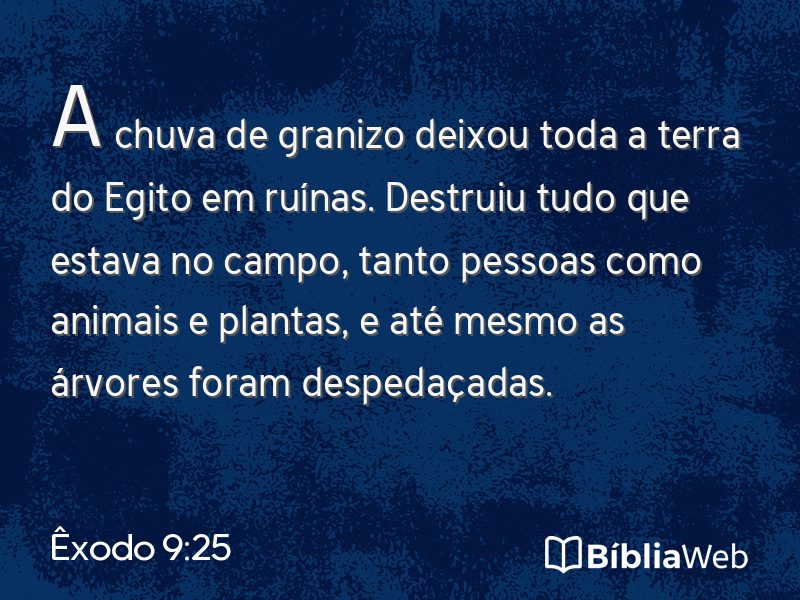 Êxodo 9:25 em imagem para compartilhar