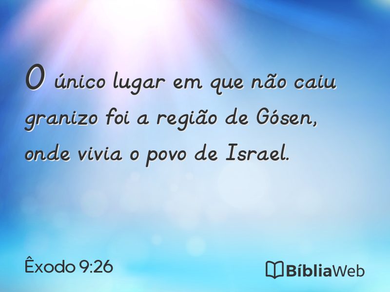 Êxodo 9:26 em imagem para compartilhar