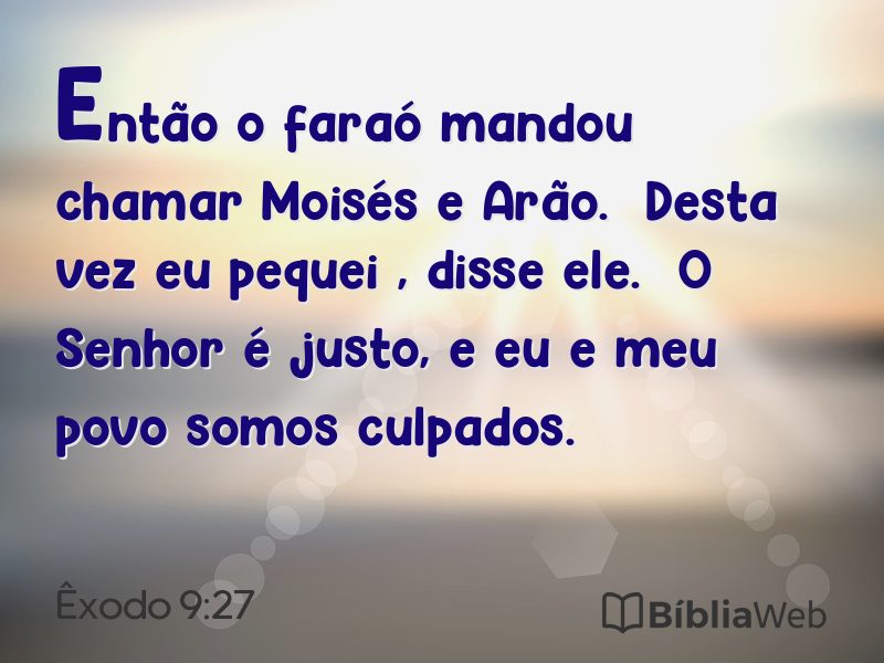 Êxodo 9:27 em imagem para compartilhar